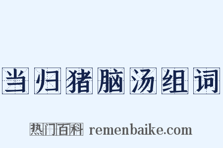 当归猪脑汤组词是什么意思的图片